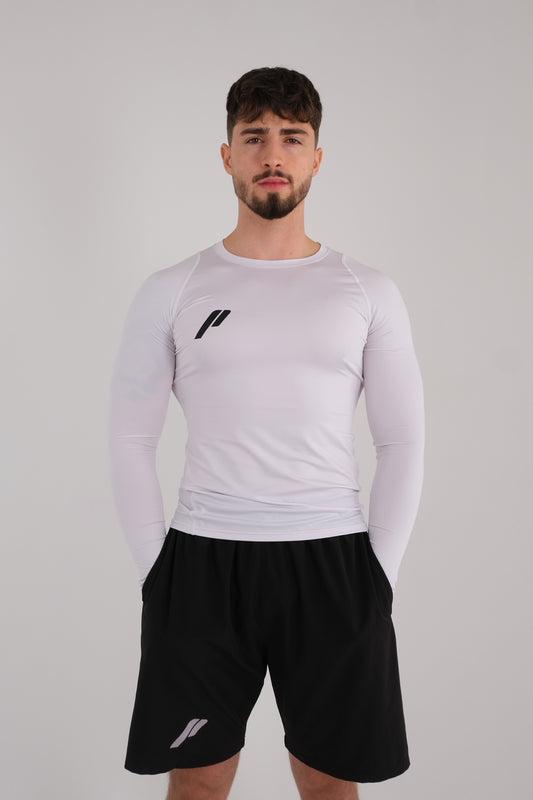 Męska przylegająca koszulka z długim rękawem