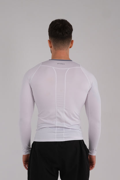 Męska przylegająca koszulka z długim rękawem